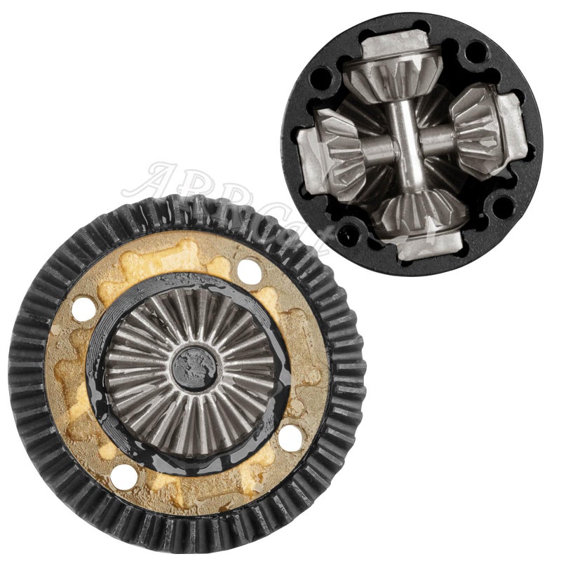 ARRCat 43T Differential & 10T Main Gear Upgrades Part for Arrma 1/7 Felony Limitless Infraction Fireteam Mojave 1/8 Typhon Notorious Kraton Outcast,Steel #45 Front & Rear Diff Set,Black - Image 4
